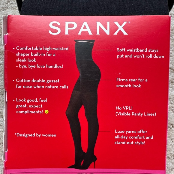 SPANX Tights for Women Tight-End Tights High-waisted FH4315 Very Black C - Picture 10 of 16